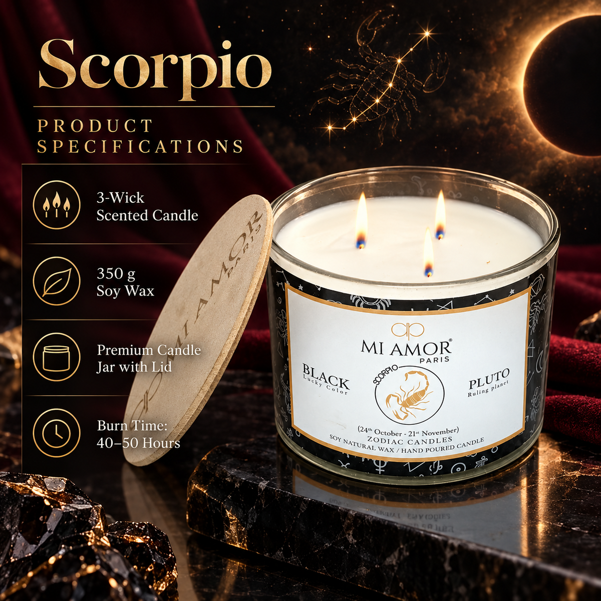 Scorpio Zodiac Candle