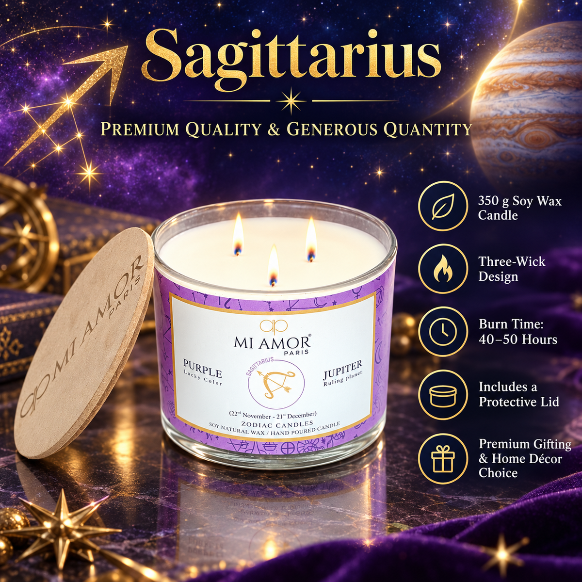 Sagittarius Zodiac Candle