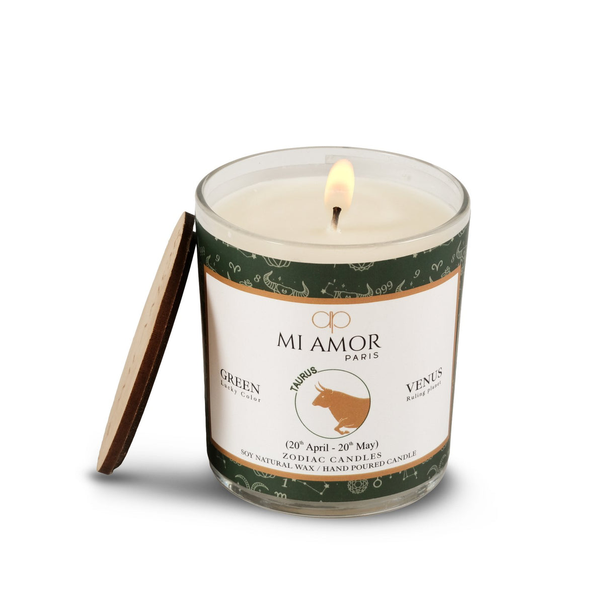 Taurus Zodiac Candle -One Wick