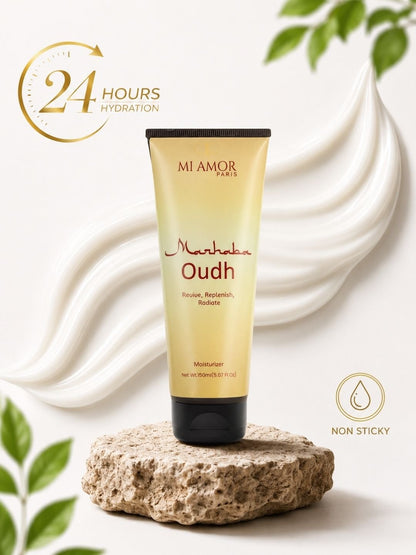 MI AMOR PARIS Marhaba Oudh Men Moisturizing Cream | Face & Body Daily Moisturizer with Shea Butter & Glycerin | 150ml