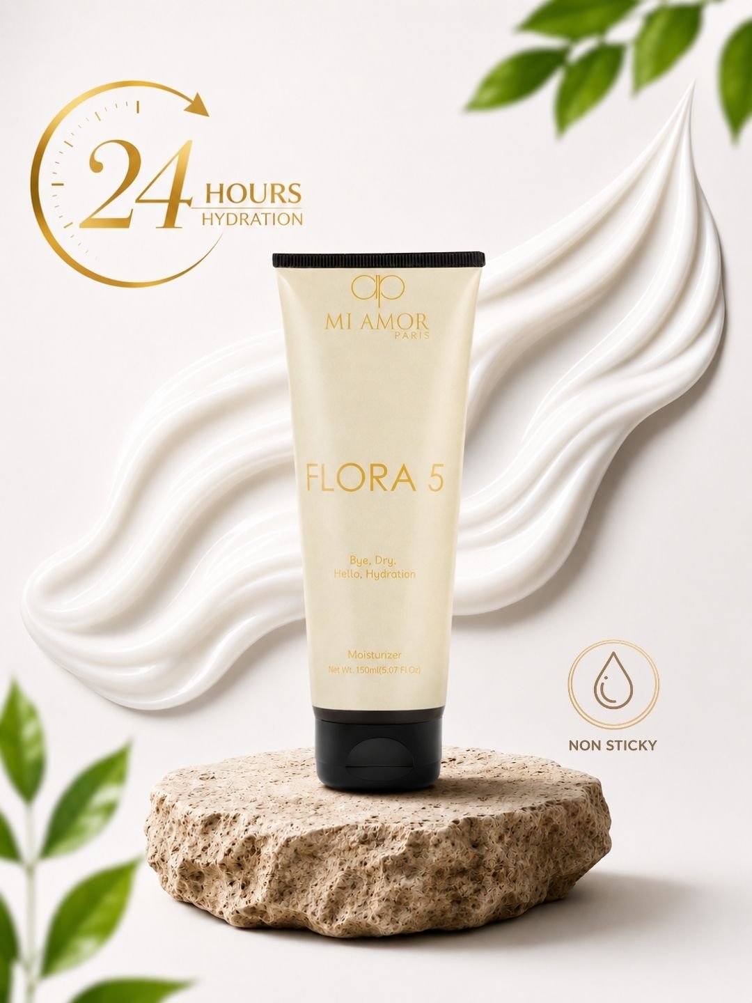 MI AMOR PARIS Flora 5 Women Moisturizing Cream | Lightweight Face, Body & Hand Cream with Shea Butter & Glycerin | 150ml