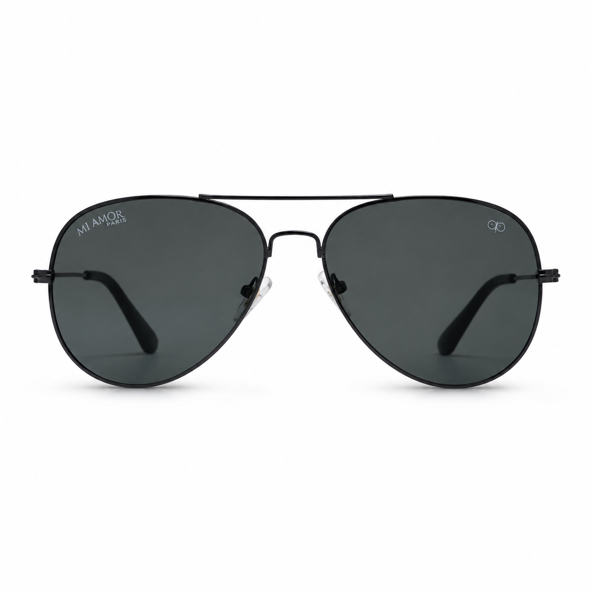 Grey Black Aviator Sunglasses for Men & Women – UV Protected Grey Lens, Metal Frame, Stylish Sunglasses