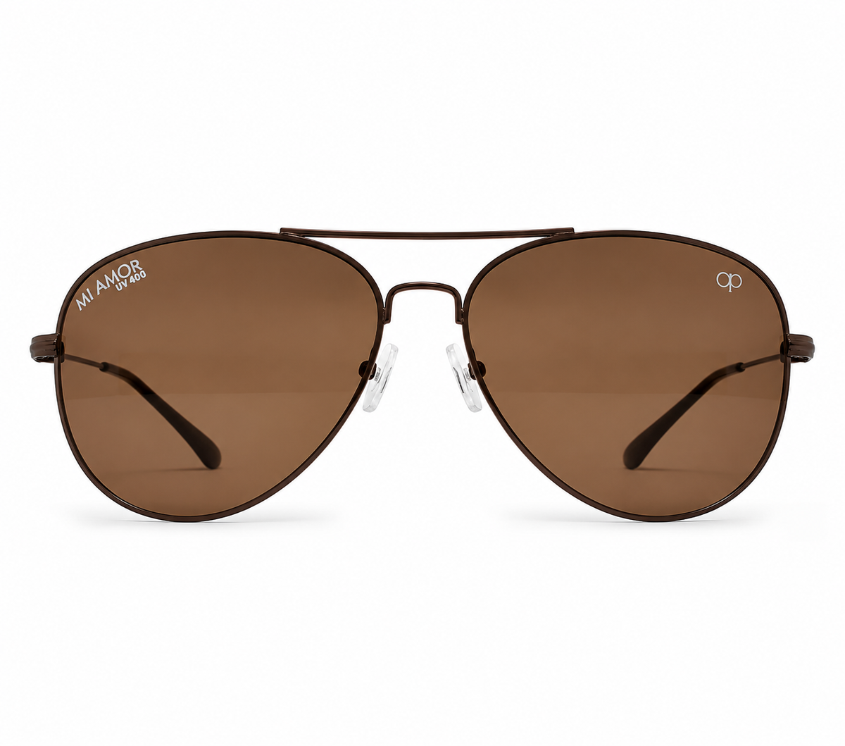 Brown Aviator Sunglasses for Men & Women – UV Protected Brown Lens, Lightweight Metal Frame, Stylish Sunglasses