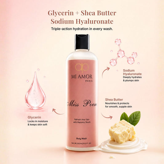 Miss Poem Hydrating Body Wash For Women | Sulphate-Free & Paraben-Free | 500 ml