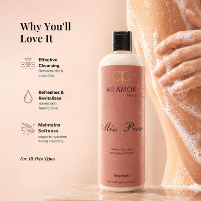 Miss Poem Hydrating Body Wash For Women | Sulphate-Free & Paraben-Free | 500 ml