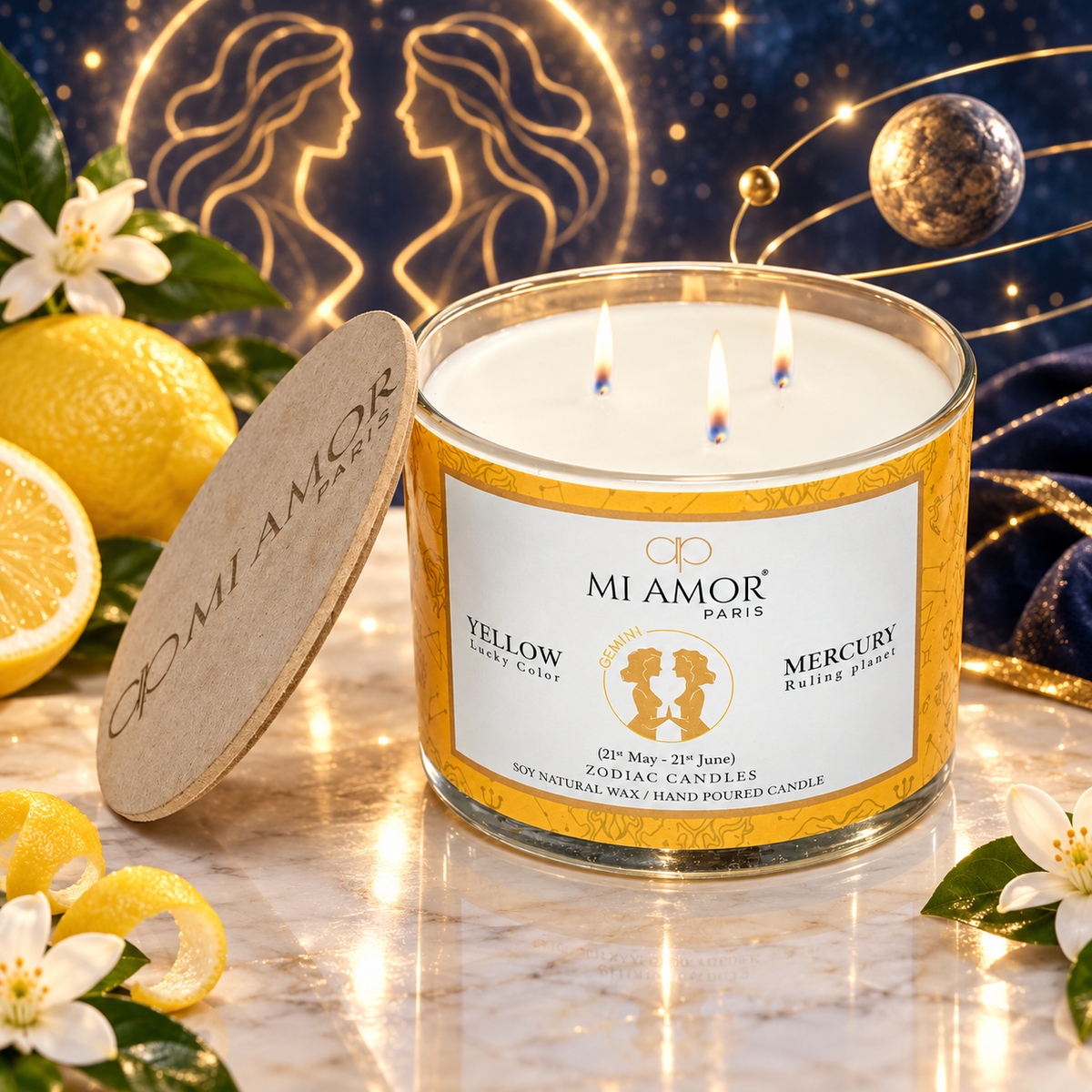 Gemini Zodiac Candle