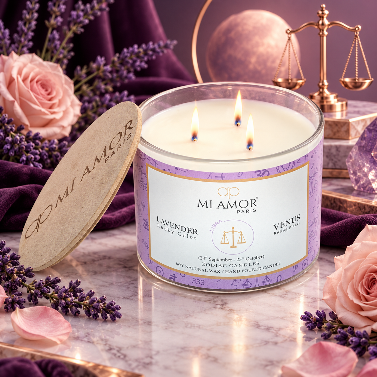 Libra Zodiac Candle