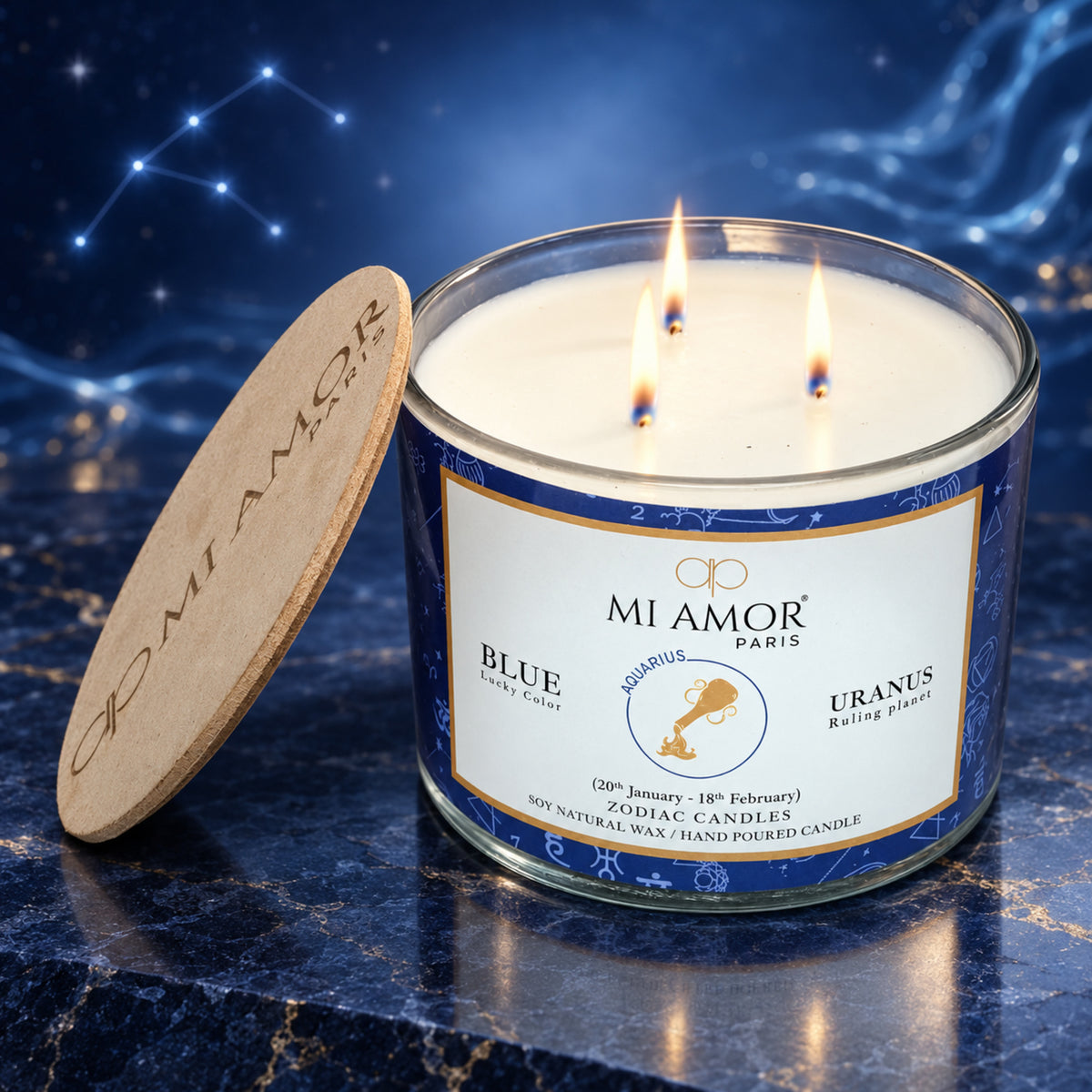 Aquarius Zodiac Scented Candle