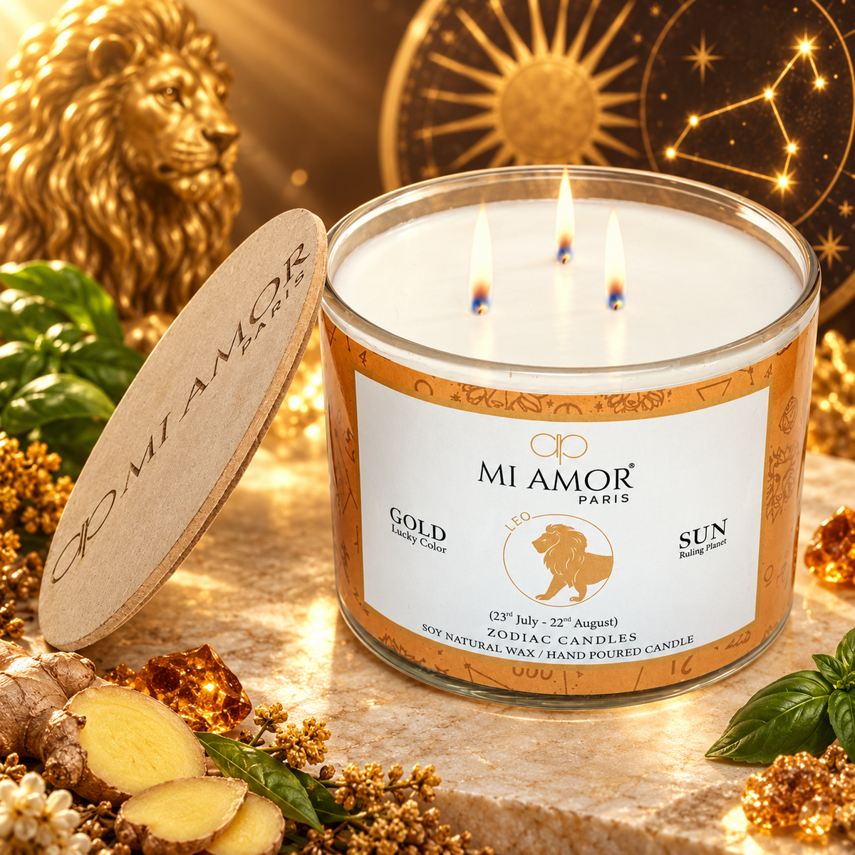 Leo Zodiac Candle