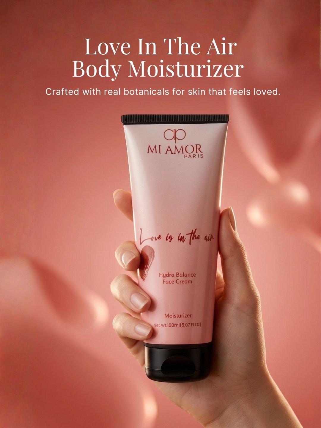 MI AMOR PARIS Love Is In The Air Women Face, Body & Hand Moisturizing Cream – Daily Hydration with Shea Butter & Glycerin (150ml)