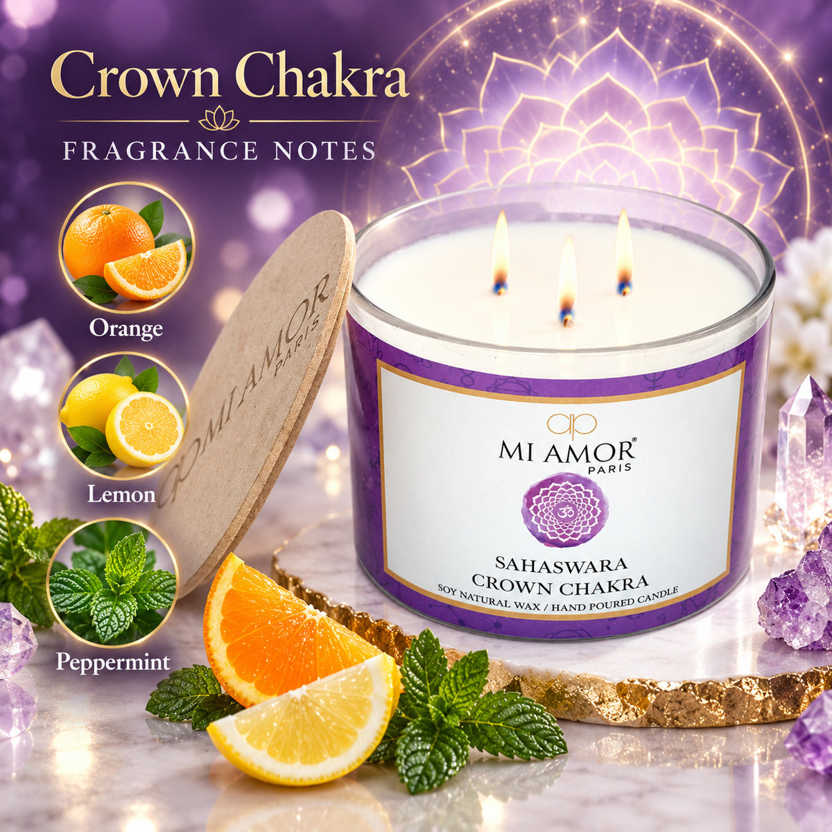 Sahaswara Crown Chakra Candle