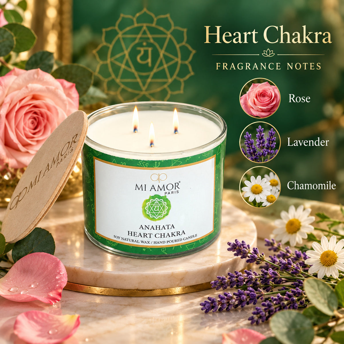 Anahata Heart Chakra Candle