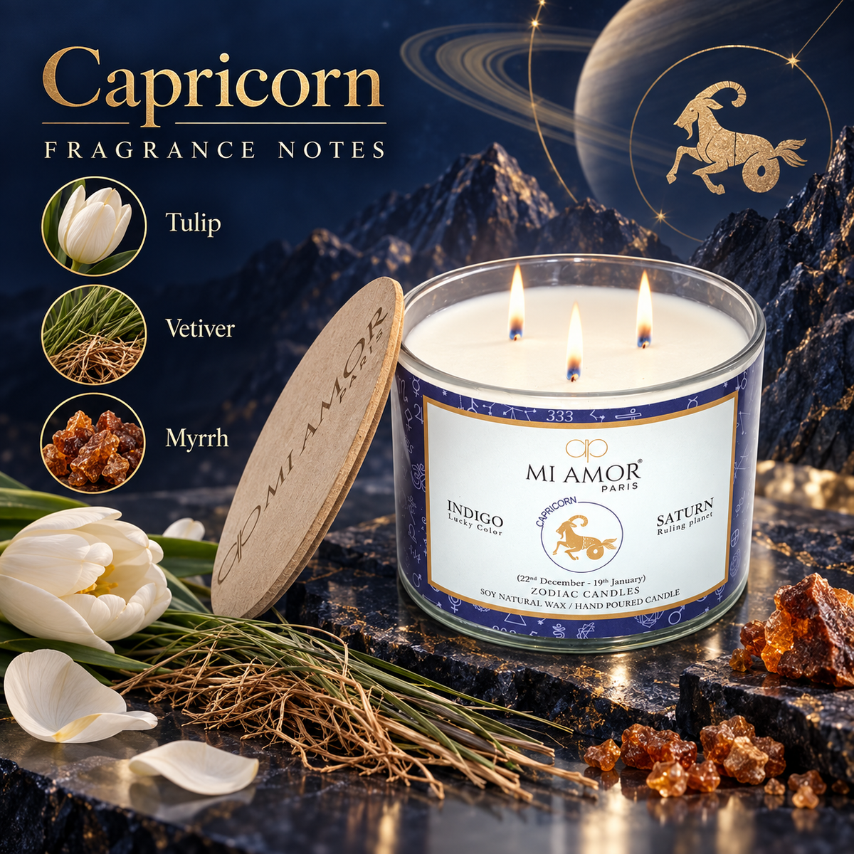 Capricorn Zodiac Scented Candle