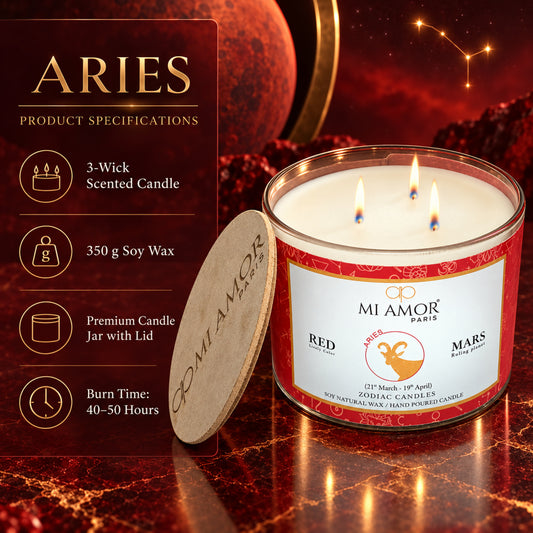 Aries Zodiac Candle