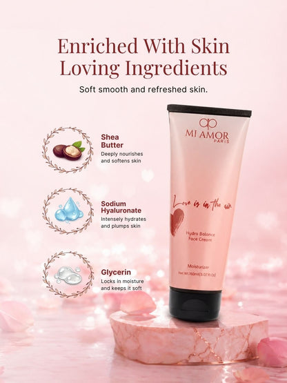 MI AMOR PARIS Love Is In The Air Women Face, Body & Hand Moisturizing Cream – Daily Hydration with Shea Butter & Glycerin (150ml)