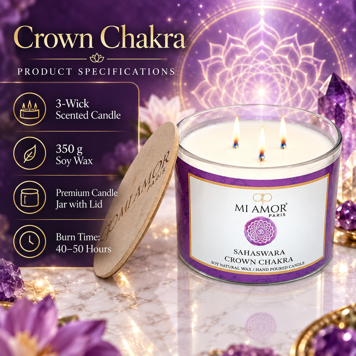 Sahaswara Crown Chakra Candle