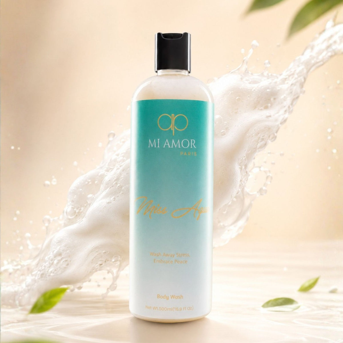 MI AMOR PARIS Miss Aqua Premium Body Wash | Rich Foaming Shower Gel | Soft & Fresh Skin | 500 ml