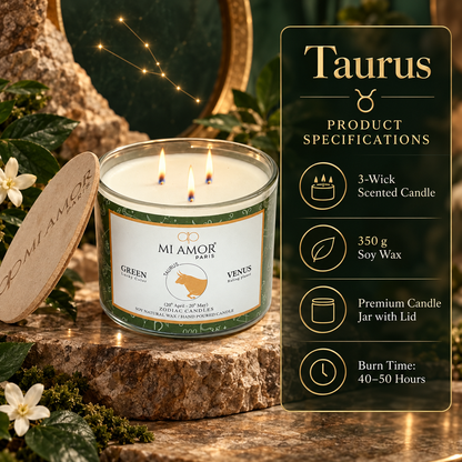 Taurus Zodiac Candle