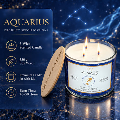 Aquarius Zodiac Scented Candle