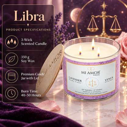 Libra Zodiac Candle