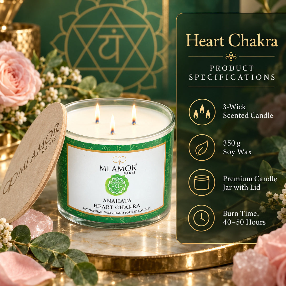 Anahata Heart Chakra Candle