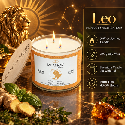 Leo Zodiac Candle