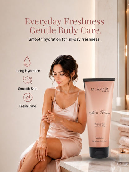 MI AMOR PARIS Miss Poem Women Face, Body & Hand Moisturizing Cream – Daily Hydration with Shea Butter & Glycerin (150ml)