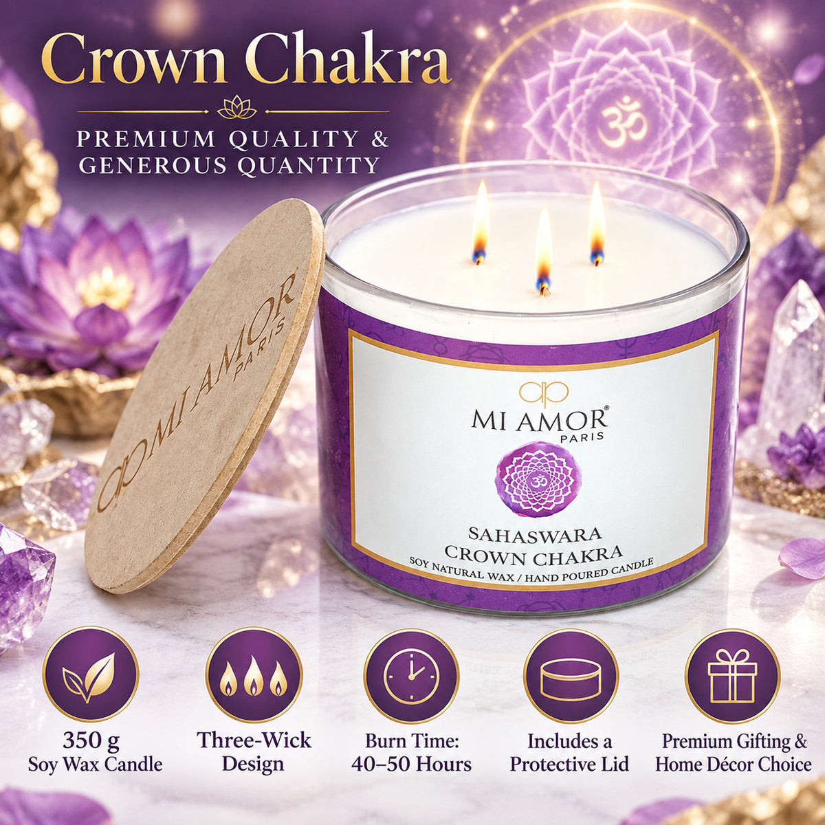 Sahaswara Crown Chakra Candle