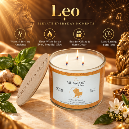 Leo Zodiac Candle