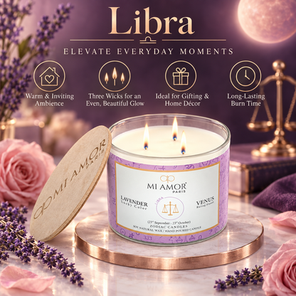 Libra Zodiac Candle