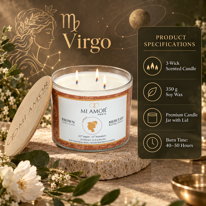 Virgo Zodiac Candle