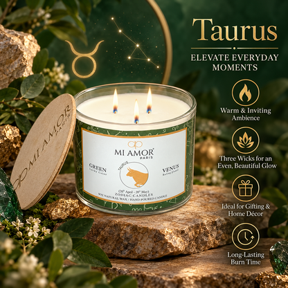 Taurus Zodiac Candle
