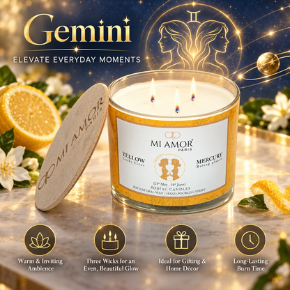 Gemini Zodiac Candle