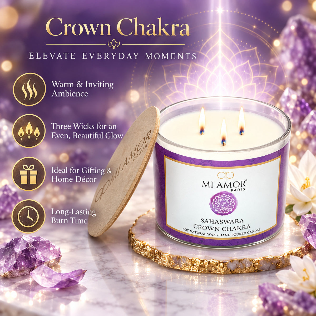 Sahaswara Crown Chakra Candle