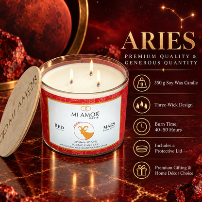 Aries Zodiac Candle