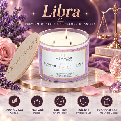 Libra Zodiac Candle