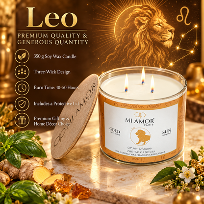 Leo Zodiac Candle