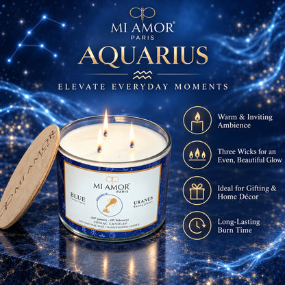Aquarius Zodiac Scented Candle