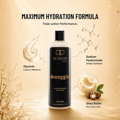 MI AMOR PARIS Smuggler Body Wash for Men | Deep Cleansing & Refreshing Formula | 500 ml