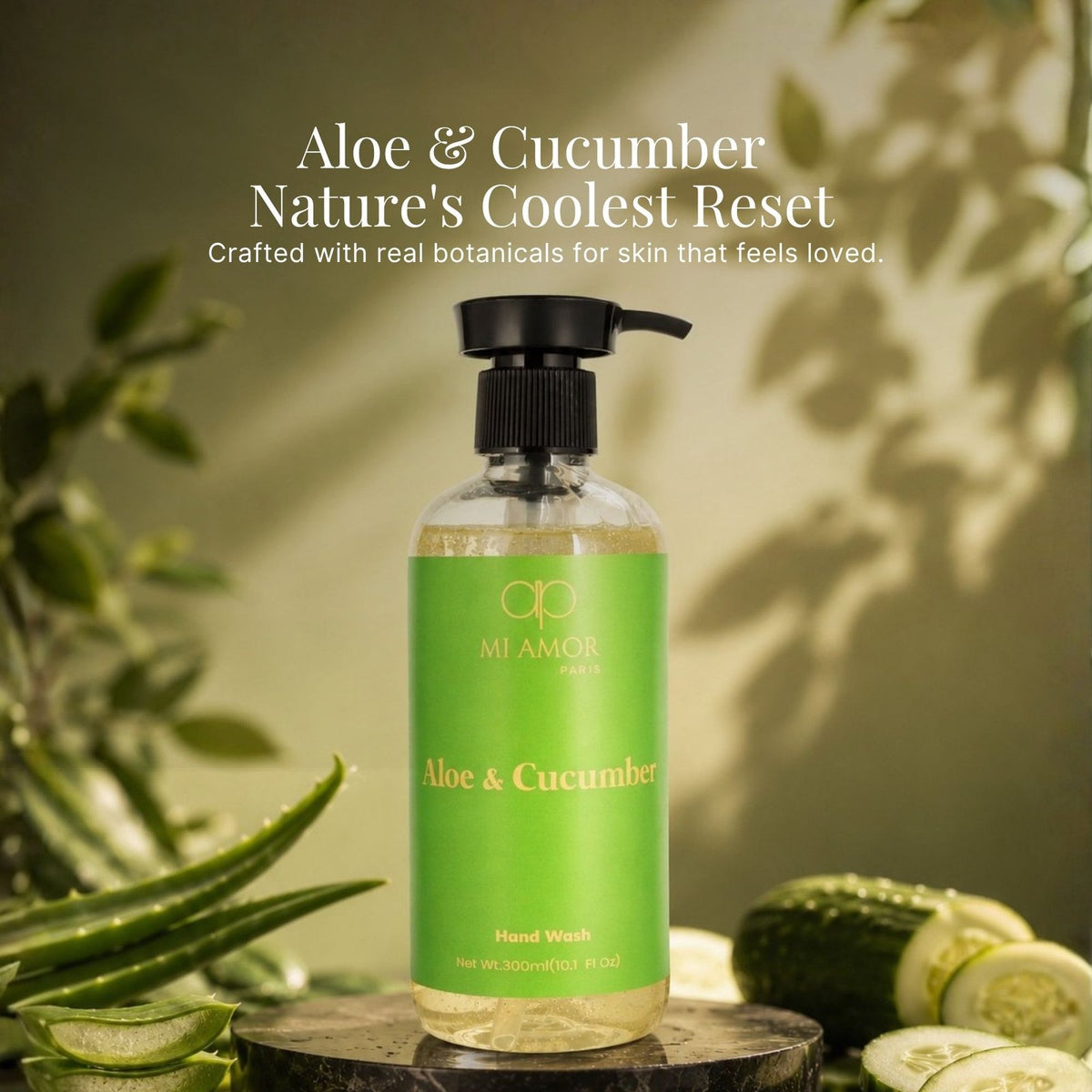 Aloe & Cucumber Liquid Handwash | Safe for All Skin Types | Moisture Lock Formula | Long Lasting Fragrance | Refreshing Aloe & Cucumber Scent | 300 ml