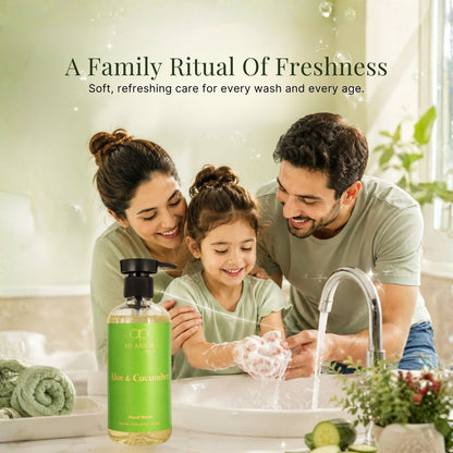 Aloe & Cucumber Liquid Handwash | Safe for All Skin Types | Moisture Lock Formula | Long Lasting Fragrance | Refreshing Aloe & Cucumber Scent | 300 ml