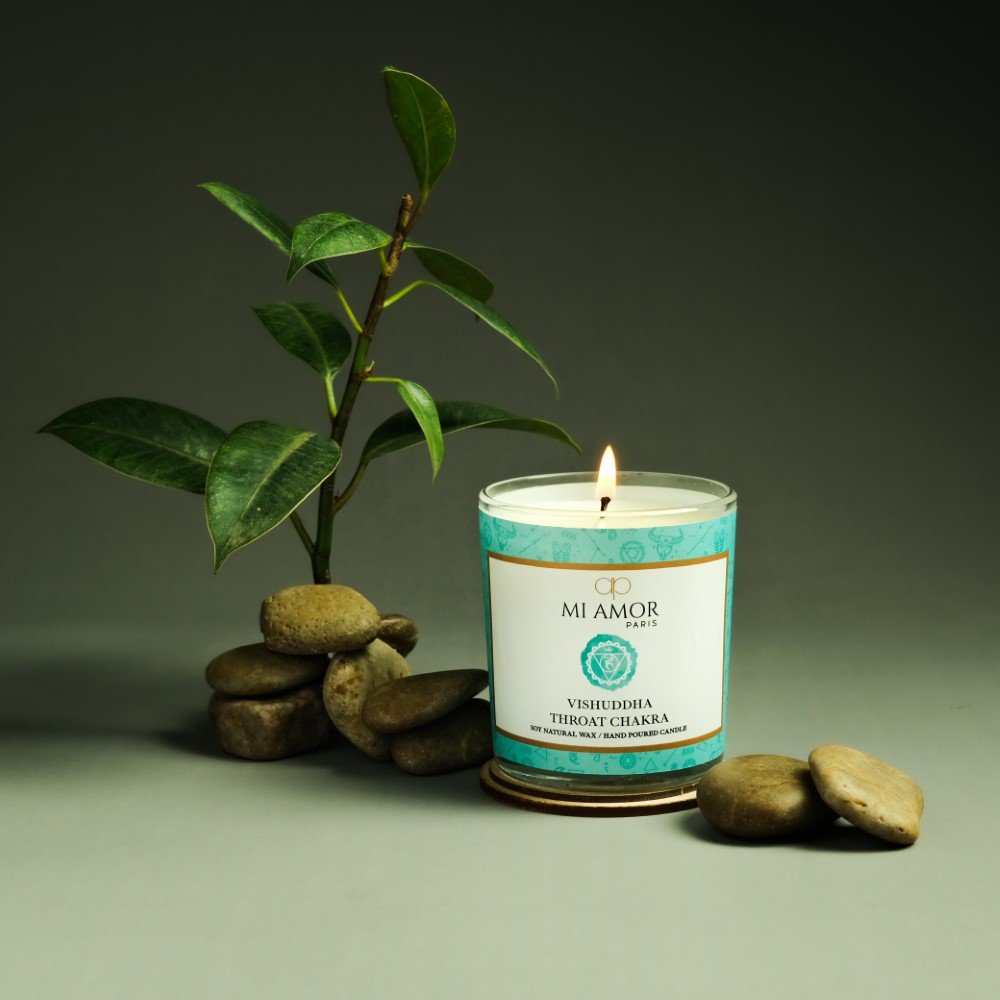 Vishudda Throat Chakra Candle -One Wick
