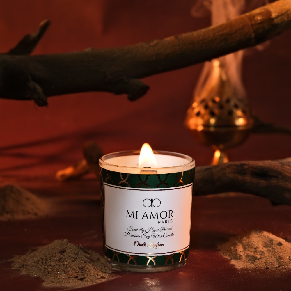 Oudh Zaafran Candle -One Wick
