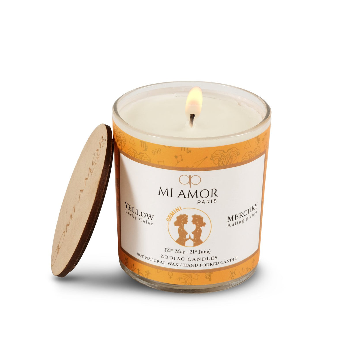 Gemini Zodiac Candle -One Wick
