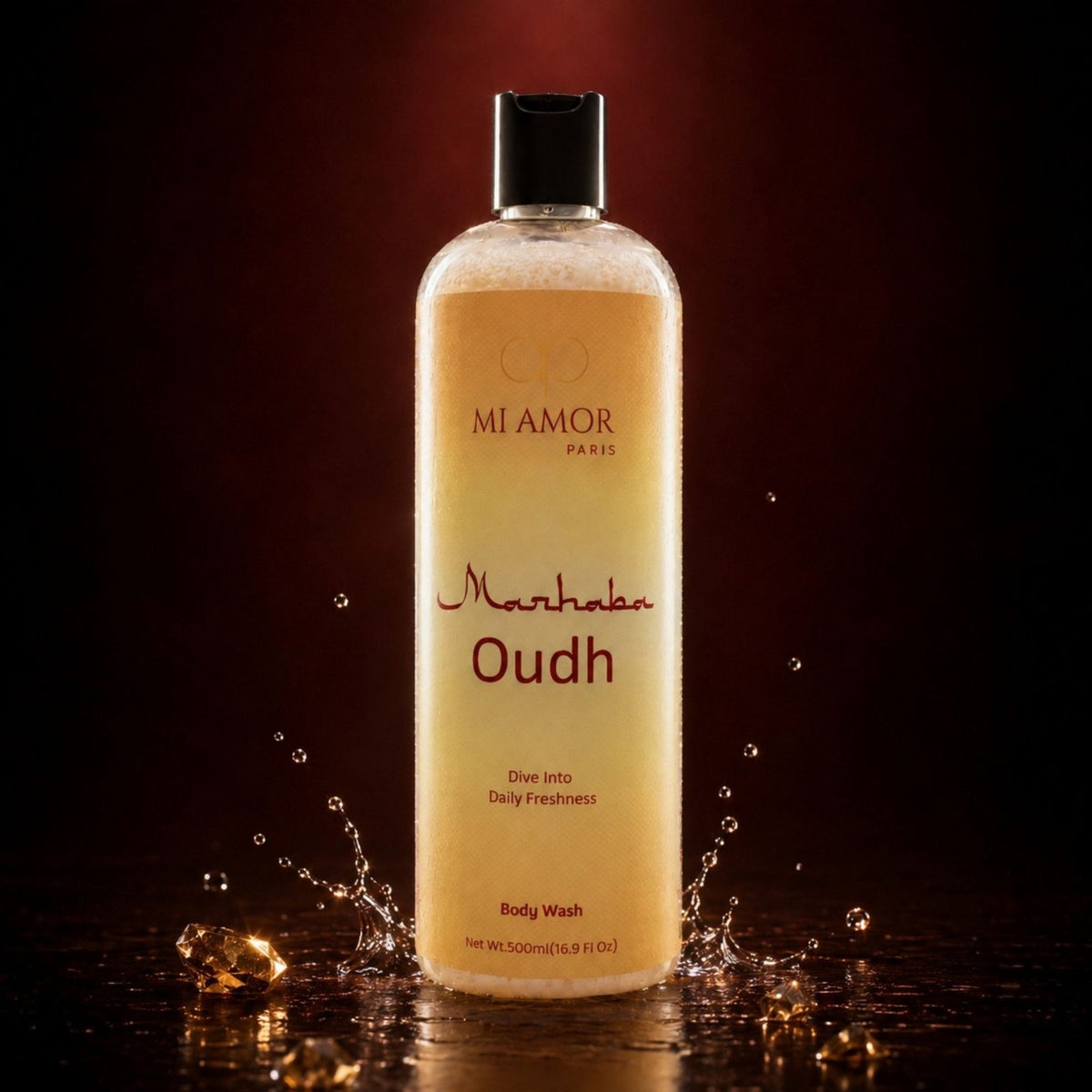 MI AMOR PARIS Marhaba Oudh Moisturising Shower Gel for Men | Rich Foam & Hydrating Formula | 500 ml