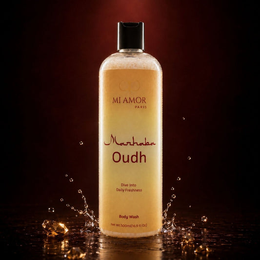 MI AMOR PARIS Marhaba Oudh Moisturising Shower Gel for Men | Rich Foam & Hydrating Formula | 500 ml
