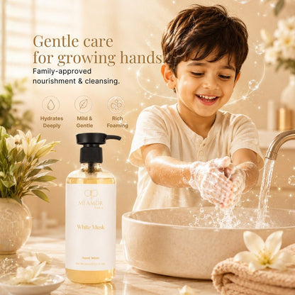 White Musk Moisturising Liquid Hand Wash | Luxury Foaming Hand Soap | Gentle Hand Wash for Sensitive Skin | Kitchen & Bathroom Hand Wash | 300 ml