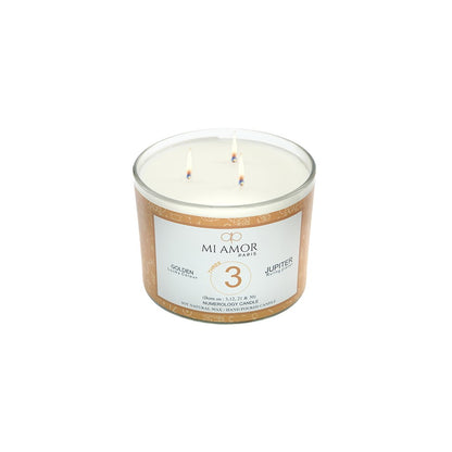Numerology Candle 3: Jupiter - Golden Yellow