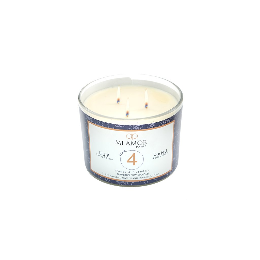 Numerology Candle 4: Rahu - Blue