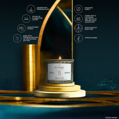 Numerology Candle 5: Mercury - Green